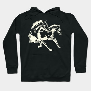 Two Horses White Hoodie